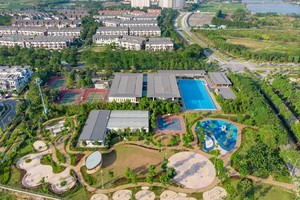 Công viên và khuôn viên cây xanh rộng lớn tại Gamuda Gardens đã hoàn thiện.