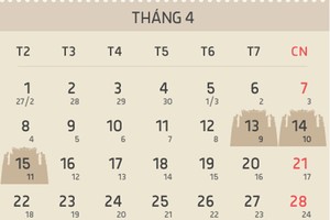 Lịch nghỉ dịp lễ Giỗ tổ. 