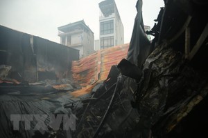 Hiện trường vụ hỏa hoạn. (Ảnh: TTXVN).