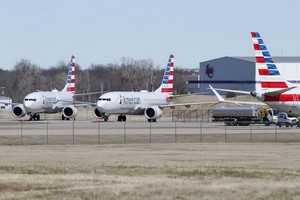 Máy bay 737 MAX của American Airlines tại khu lưu trữ hồi đầu tháng 4. Ảnh: AFP.