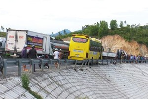 Hiện trường vụ tai nạn.