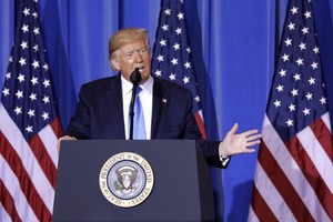 Tổng thống Mỹ Donald Trump tại Hội nghị Thượng đỉnh ở Nhật Bản hôm 29/6. Ảnh: Bloomberg.