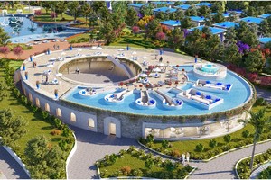 Nhà hàng 5 sao trung tâm Vibe Pub hướng biển tại dự án Cam Ranh Bay Hotels & Resorts Phối cảnh cụm nhà hàng quốc tế tại dự án Cam Ranh Bay Hotels & Resorts.