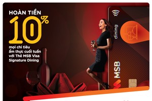 MSB ra mắt thẻ tín dụng hoàn tiền cao nhất trong lĩnh vực ẩm thực