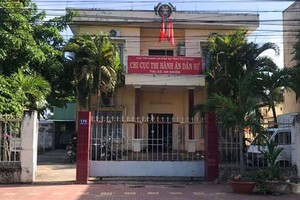 Chi cục THADS thị xã An Nhơn nơi bị can Lợi từng làm việc rồi sai phạm.