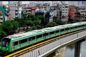 Tuyến tàu điện Cát Linh - Hà Đông vẫn chưa có mốc thời gian khai thác thương mại. Ảnh: Ngọc Thành.