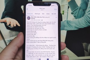 Thông tin tuyển dụng trên facebook cá nhân của Lê Huy Hoàng.