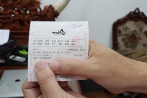Tấm vé số may mắn mang lại phần thưởng trị giá 23 tỷ đồng.