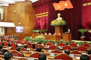 Tổng Bí thư, Chủ tịch nước Nguyễn Phú Trọng phát biểu bế mạc Hội nghị. (Ảnh: Trí Dũng/TTXVN).