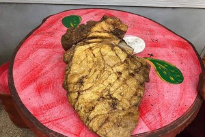 Cục nôn của cá voi khổng lồ mà Jumrus Thiachot đã vấp phải.