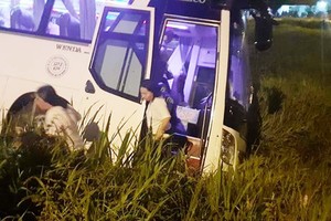 Hiện trường vụ tai nạn giao thông. Ảnh: Ái Loan.