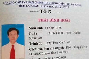 Tước danh hiệu Công an nhân dân đối với Thượng tá dùng bằng giả
