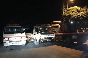 Hiện trường vụ tai nạn (Ảnh: Phạm Cường/TTXVN)