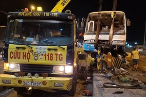 Hiện trường vụ tai nạn.