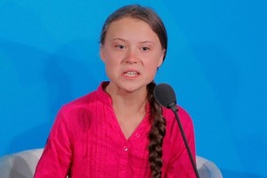Greta Thunberg phát biểu tại một hội nghị của Liên Hợp Quốc ở New York, Mỹ, hồi tháng 9. Ảnh: Reuters.