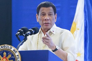 Duterte trước khi trở về thành phố Davao hồi đầu tháng 12. Ảnh: ABS-CBN.