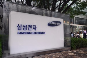 Logo của Samsung Electronics ở một tòa nhà ở Seoul, Hàn Quốc. (Nguồn: AFP/TTXVN)