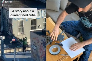 Tán gái mùa Covid-19: Chàng trai dùng drone để xin số điện thoại cô nàng nhà bên