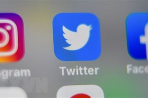 Biểu tượng của các nền tảng mạng xã hội trên màn hình điện thoại thông minh ở Lille, Pháp. (Nguồn: AFP/TTXVN).