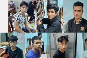 7 bị can vừa nhận quyết định khởi tố về tội chống người thi hành công vụ, gây rối trật tự công cộng.