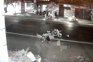 Hiện trường vụ tai nạn.