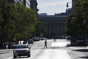 Cảnh vắng vẻ trên đường phố tại Washington D.C., Mỹ ngày 7/5/2020 trong bối cảnh dịch COVID-19 lan rộng. (Ảnh: THX/ TTXVN).