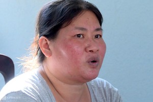 Nguyễn Thị Kim Chi tại cơ quan công an Xuyên Mộc.