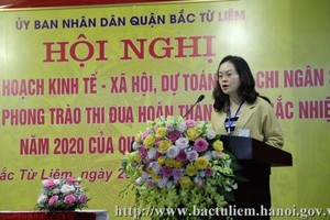 Bà Nguyễn Thị Nắng Mai - Phó Chủ tịch UBND quận Bắc Từ Liêm (Ảnh: Cổng TTĐT quận Bắc Từ Liêm).
