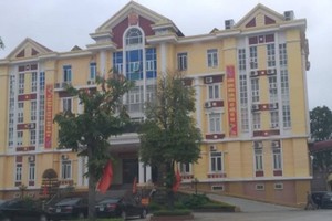 Trụ sở UBND huyện Hậu Lộc- nơi ông Long đánh bạc.