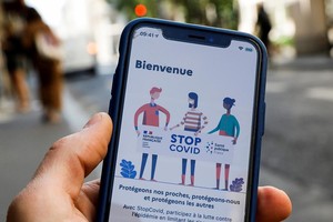 Giao diện ứng dụng StopCovid. (Nguồn: AFP).