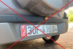 Các biển số kiểu này sẽ bị xử lý nghiêm trong thời gian tới.