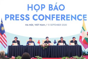 Chủ tịch Quốc hội Nguyễn Thị Kim Ngân chủ trì họp báo ngay sau lễ bế mạc AIPA 41 - (Ảnh VT).