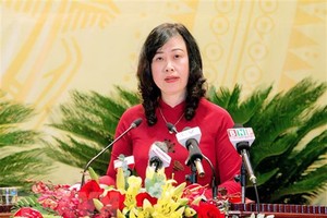 Bà Đào Hồng Lan, Bí thư Tỉnh ủy Bắc Ninh khóa XX, nhiệm kỳ 2020-2025. (Ảnh: Thanh Thương/TTXVN).