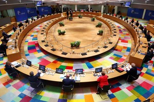 Toàn cảnh hội nghị thượng đỉnh EU tại Brussels, Bỉ, ngày 17/7/2020. (Ảnh: AFP/ TTXVN).
