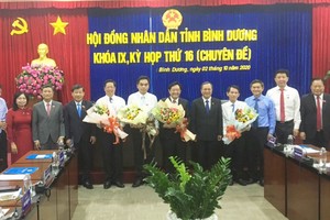 Bầu các chức danh lãnh đạo tỉnh Bình Dương nhiệm kỳ 2016-2021.