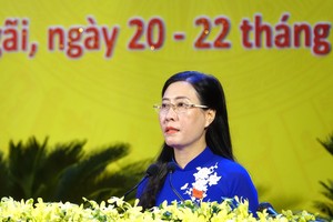 Đồng chí Bùi Thị Quỳnh Vân tái đắc cử Bí thư Tỉnh ủy Quảng Ngãi. Ảnh: VGP/Lưu Hương.