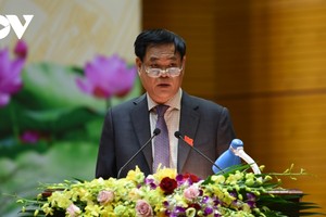 Ông Huỳnh Tấn Việt phát biểu bế mạc Đại hội.