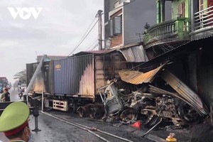 Hiện trường vụ tai nạn.