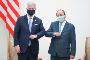 Thủ tướng Chính phủ Nguyễn Xuân Phúc tiếp xã giao Cố vấn An ninh quốc gia Hoa Kỳ Robert O’Brien.