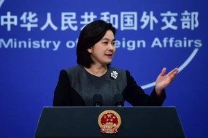 Người phát ngô Bộ Ngoại giao Trung Quốc Hoa Xuân Oánh. Ảnh: Bộ Ngoại giao Trung Quốc.