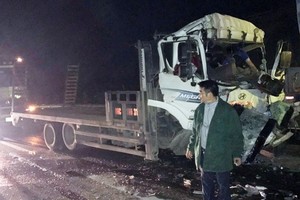 Hiện trường vụ tai nạn. (Ảnh: Tienphong).