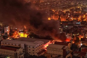 Hiện trường vụ cháy. (Nguồn: Báo Pháp luật).