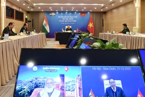 Hội đàm trực tuyến Việt Nam - Ấn Độ.