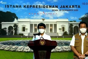 Ngoại trưởng Indonesia, bà Retno Marsudi trong cuộc họp báo ngày 28/12. (Nguồn: Ban thư ký Tổng thống).