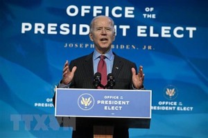 Tổng thống đắc cử Mỹ Joe Biden phát biểu tại Wilmington, Delaware, ngày 8/1/2021. (Nguồn: AFP/TTXVN).