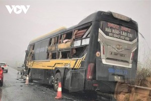 Hiện trường vụ tai nạn.