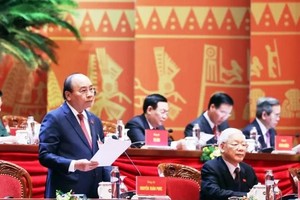 Đồng chí Nguyễn Xuân Phúc, Ủy viên Bộ Chính trị, Thủ tướng Chính phủ thay mặt Đoàn Chủ tịch điều hành Đại hội. Ảnh: TTXVN