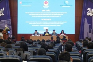 Hội thảo phổ biến các quy định mới về phát hành trái phiếu doanh nghiệp. (Ảnh: Hứa Chung/TTXVN).