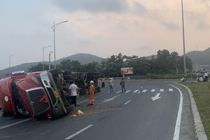 Hiện trường vụ tai nạn.