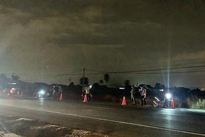 Hiện trường vụ tai nạn đêm 17/4.